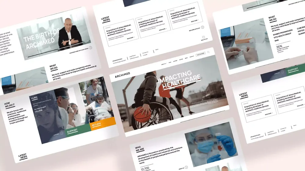 Aperçu de la refonte du site Archimed