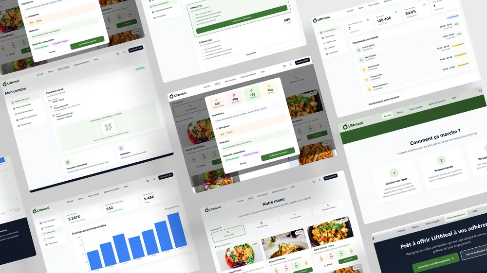 Aperçu de l'application LiftMeal